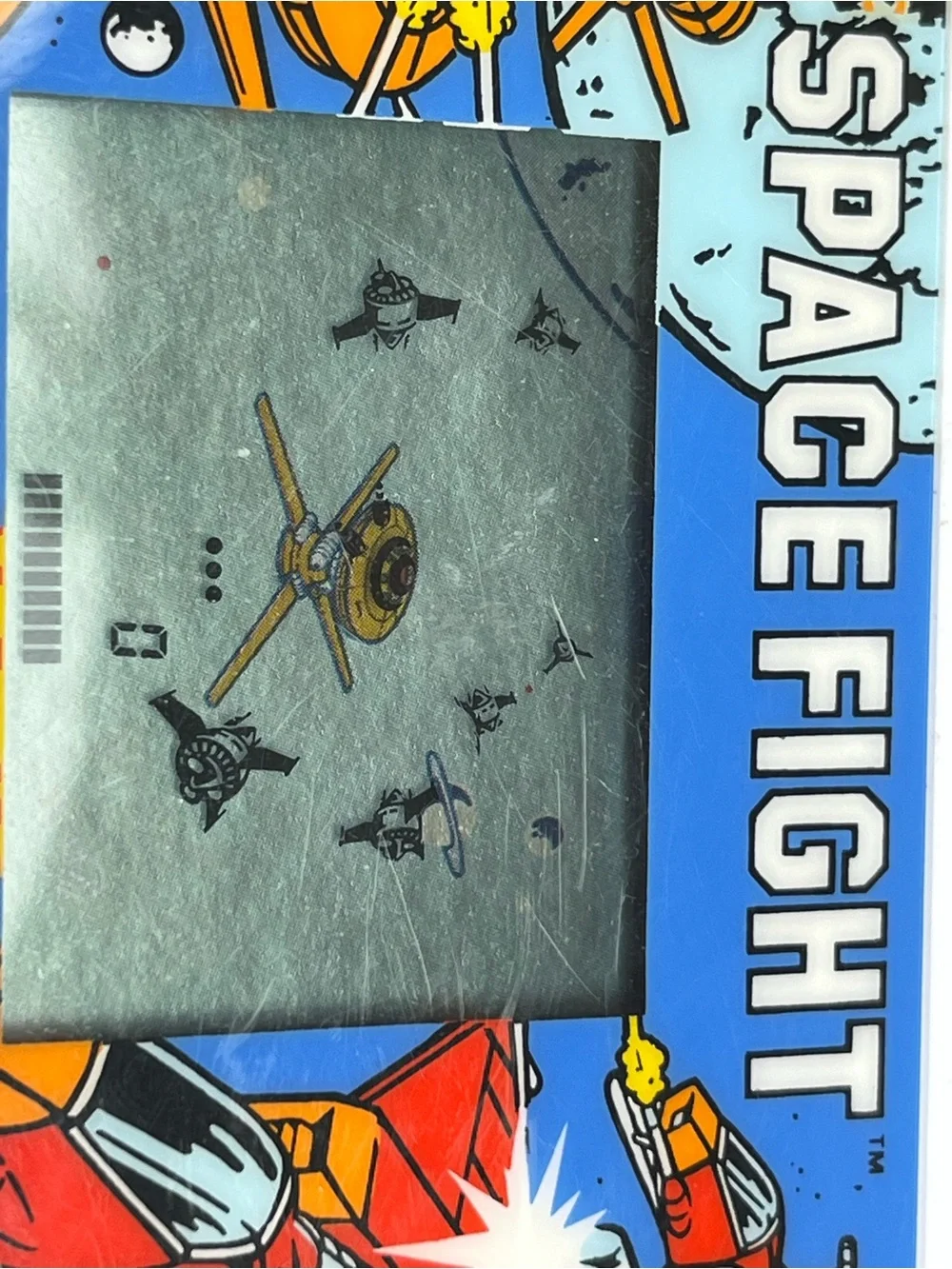 Tiger Space Fight vintage 1988 Handheld Electronic Game - White and Blue